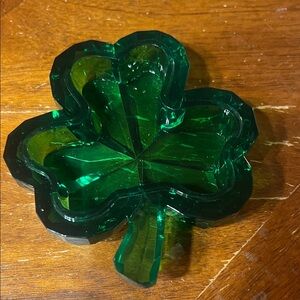 Green Shamrock Trinket Dish